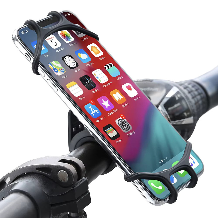Cycle Zone Universal Fahrrad Handyhalterung aus elastischem Silikon in Schwarz für Mountainbike, GPS und DVR - Bild 3