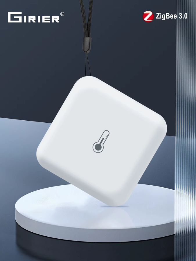 GIRIER ZigBee 3.0 Temperatursensor und Feuchtigkeitsdetektor in Weiß für Smart Home APP-Überwachung mit Home Assistant und ZigBee2MQTT Unterstützung - Bild 3