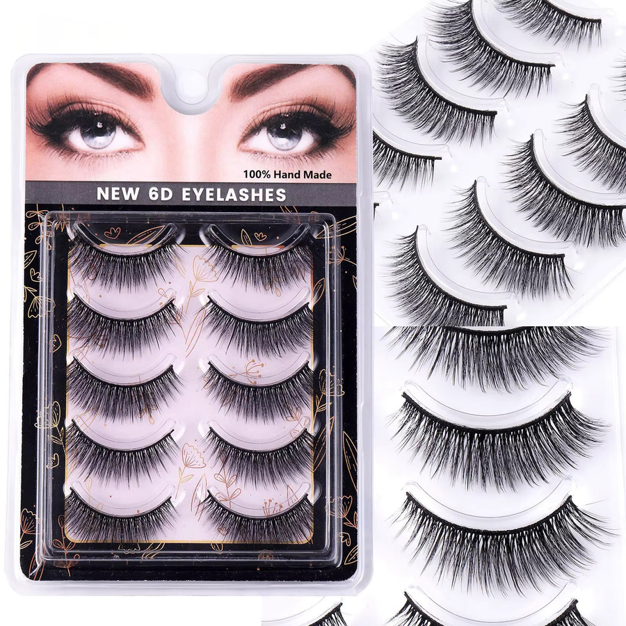 Wimpern, Black, 5 Paar, Unisex - Bild 2