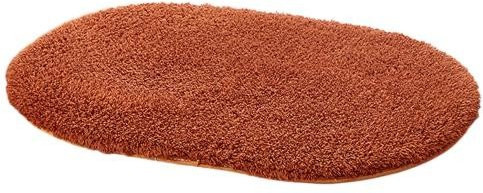 Ovaler Badezimmerteppich in Kaffeebraun, super saugfähiger Plüsch-Shaggy-Teppich mit Anti-Rutsch-Rückseite, maschinenwaschbar, B/T: 60 x 40 cm - Bild 1