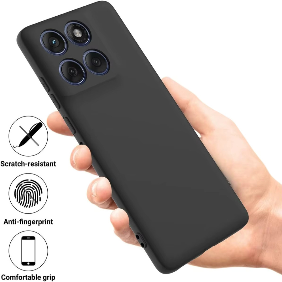 Stoßfeste Schutzhülle aus Flüssigsilikon für Motorola Moto G86 G56 G85 G35 G84 G54 G34 G24 G14 G04 in Schwarz oder Lila - Bild 2