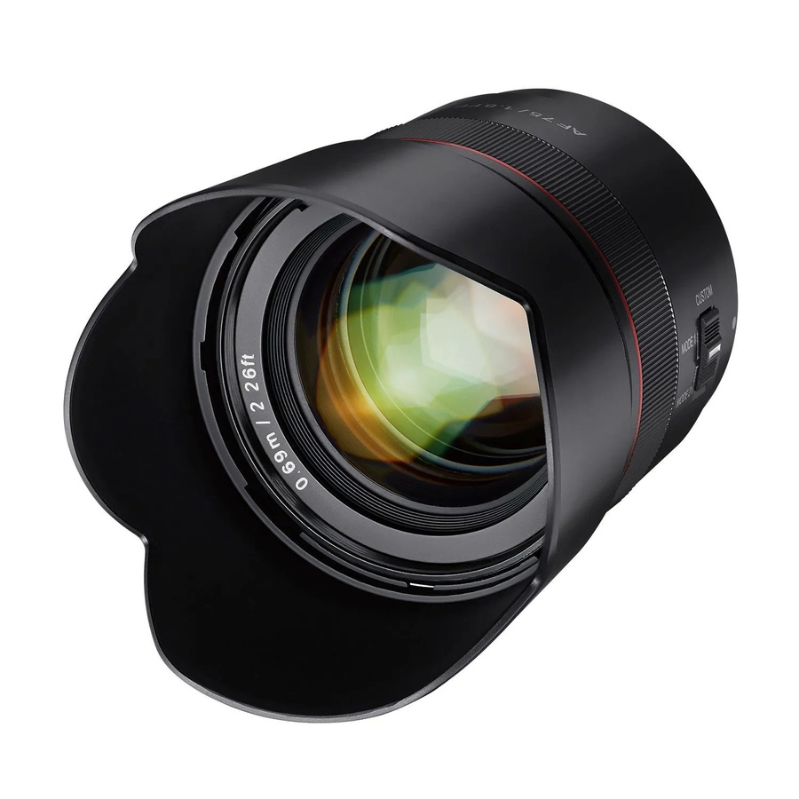 Samyang Porträt Objektiv AF 75mm F1.8 FE für Sony E Mount, Schwarz - Bild 2