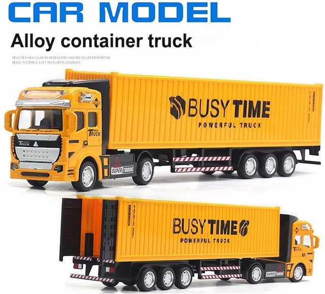 Linyi toy car Container LKW Modell, 1:48, Metall, ab 0 Jahre - Bild 1