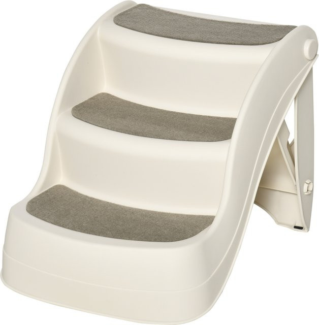 PawHut Haustiertreppe klappbar mit 3 rutschfesten Stufen für Hunde und Katzen, Beige, B/T/H: 49 x 38 x 38 cm - Bild 1