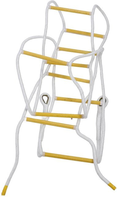 Neoglint Tragbare Notleiter aus Nylon, 5m Feuerleiter mit 2000lbs Tragkraft, Weiß - Bild 1
