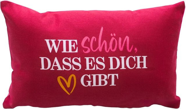 Dekohelden24 Zierkissen aus 100% Baumwolle in Lila-multicolor, B/H/T: 40 x 23 x 13 cm - Bild 1