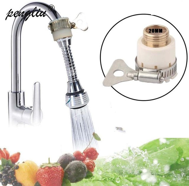 Pengliu Universal-Wasserhahn Adapter aus Kunststoff mit Messing-Außengewinde 1/2 Zoll in Gold für die Gartenbewässerung - Bild 1