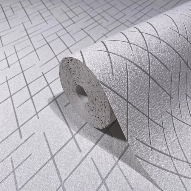 Marburg Vliestapete Modern Grafisch Geometrisch in Grau-Silber FSC - Bild 1