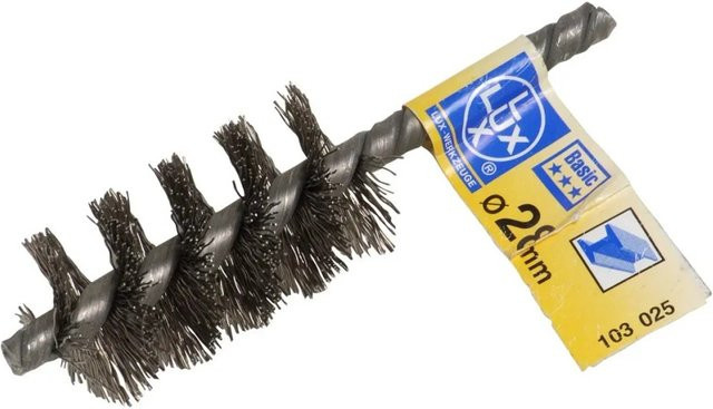 LUX-TOOLS Rohrbürste aus Metall in Silber, Durchmesser: 28 mm - Bild 1