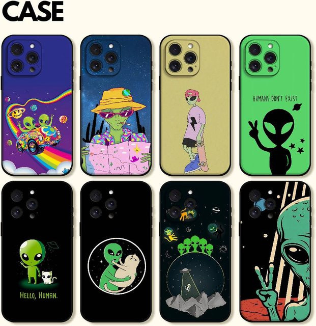 Mesuca UFO Alien Thing Handyhülle für iPhone 17 16 15 14 13 12 11 Pro Max Plus in Multicolour aus weichem TPU - Bild 1