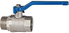 Riegler Kugelhahn valve line mit blauem Handhebel aus Messing, IG/AG, G 3/8 - Bild 1