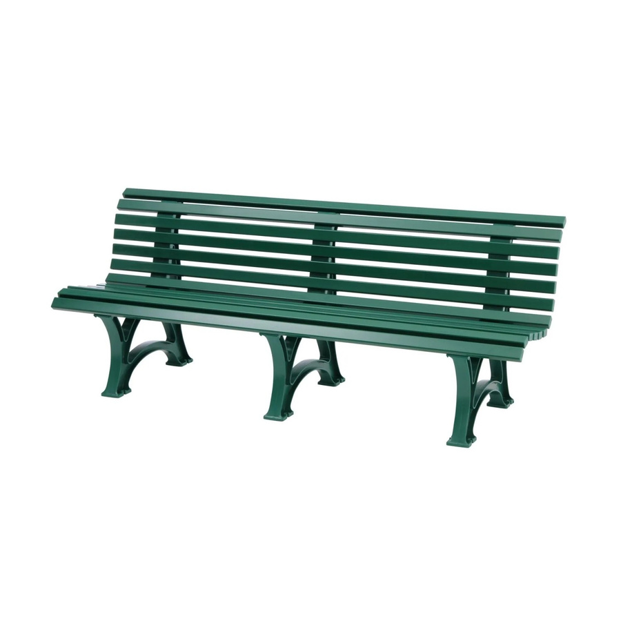 PROREGAL Gartenbank Jamaika 4 Sitzer in Grün aus UV-beständigem Witterungskunststoff, H x B x T: 80 x 200 x 64 cm - Bild 2