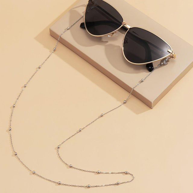 baishikele Brillenkette, Perle, Edelstahl, silber, Damen - Bild 1