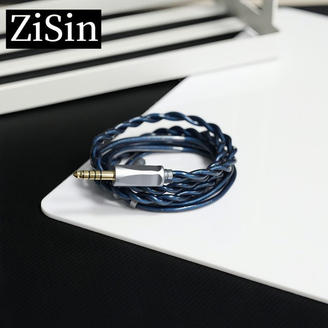 ZiSin-328 IEM-Kabel in Blau mit 4,4-mm- und MMCX- oder 2-Pin- sowie Dual-3,5-mm-Anschlüssen für MOONDROP X Crinacle DUSK - Bild 1