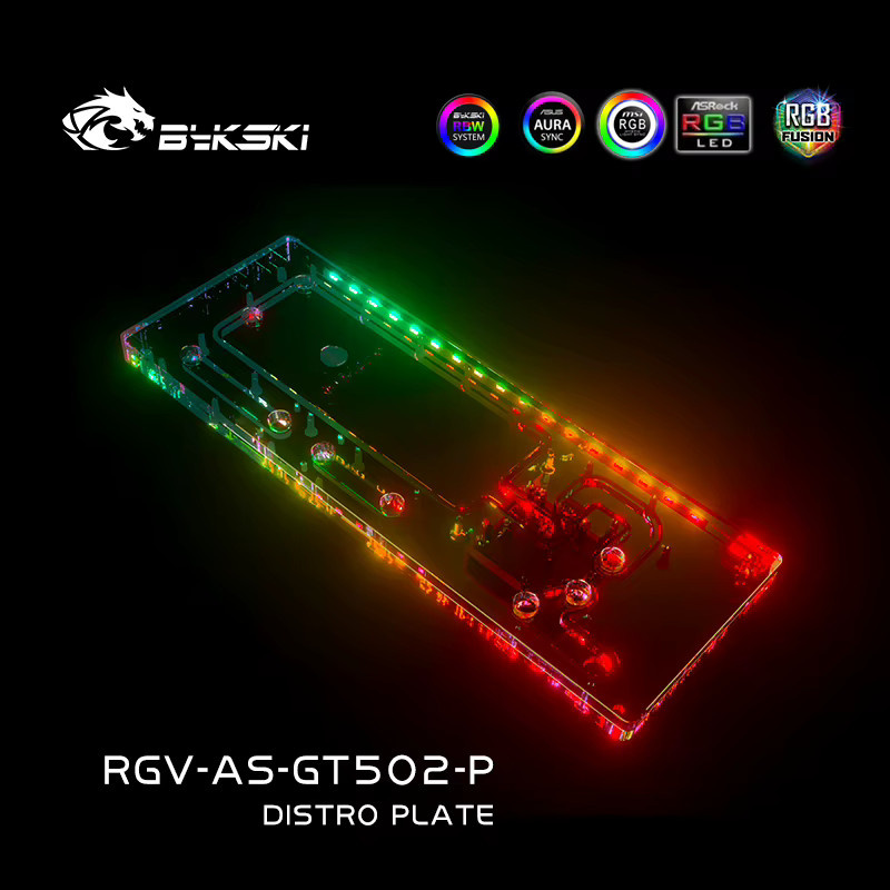 Bykski RGV-AS-GT502-P Verteilerplatte für ASUS TUF GT502 Gehäuse, transparente Wasserwegplatte für PC-Kühlung Custom Loop Lösungen - Bild 2
