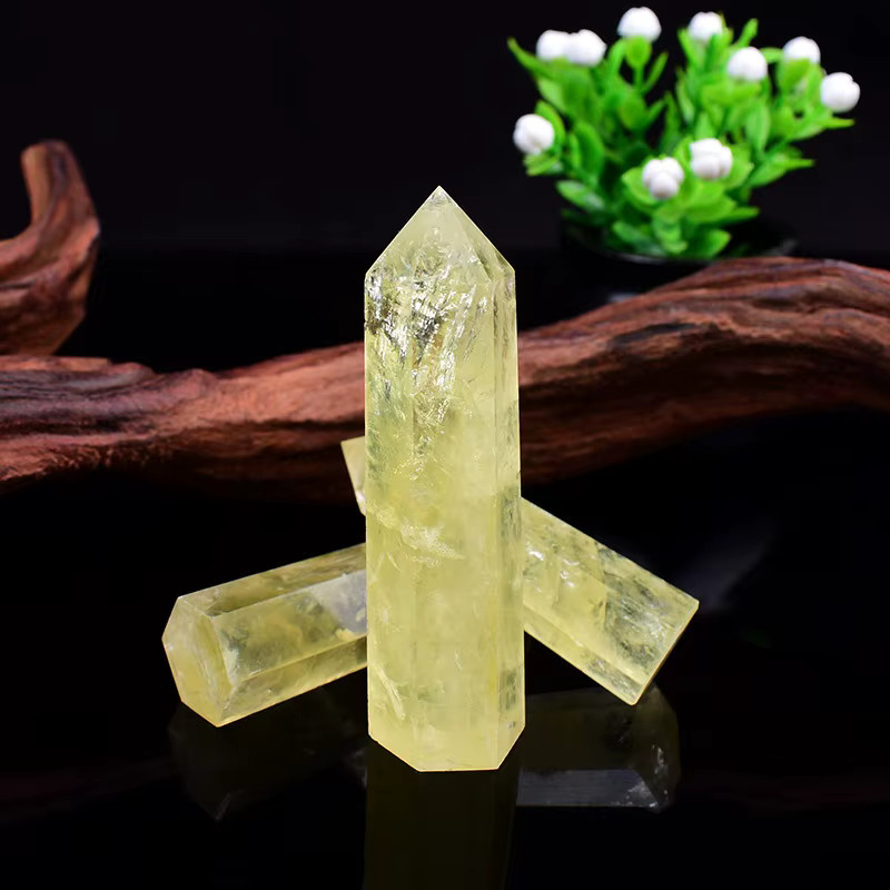 RYCRYSTAL Citrin Obelisk Gelb Natürlicher Kristall als Heilstein und Deko-Objekt - Bild 3