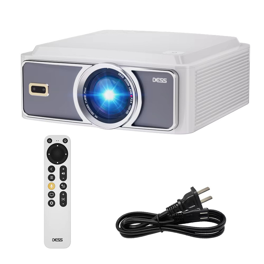DESS 4K Heimkino-Projektor mit 1080P Full HD, Autofokus, Dual WiFi 6 und Bluetooth 5.0, Weiß - Bild 7