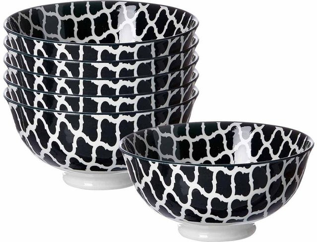 Ritzenhoff & Breker Servierschalen Takeo Swing aus Porzellan, Multicolour, 6er Set, Durchmesser: 12 cm - Bild 1