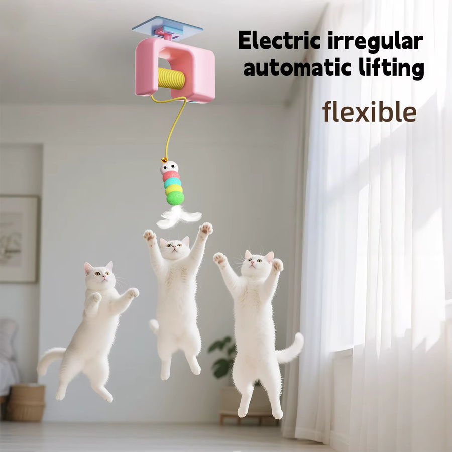 ZHUJI Intelligentes Hängendes Elektrisches Katzenspielzeug, mit 2 Seilen - Bild 4