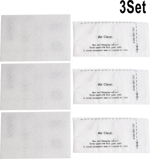 6er Set Miele Motorenfilter und Luftreinigungsfilter für S200-S858, S4000, S5000, S8000 und C3 Serie in Weiß - Bild 1