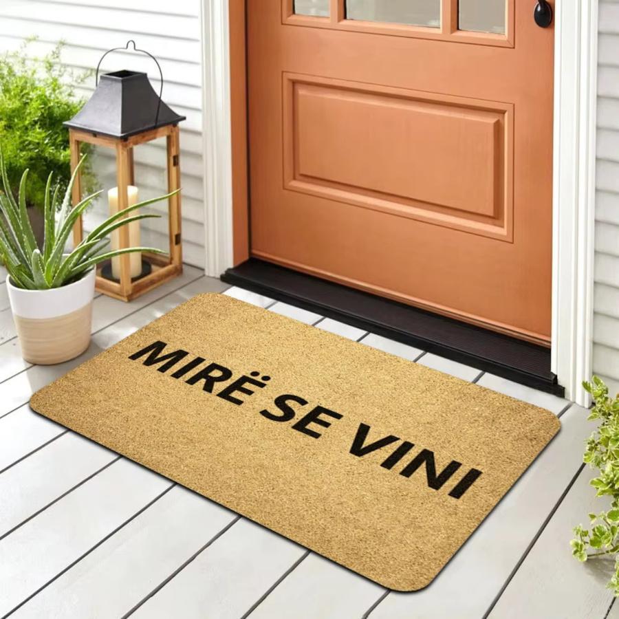VIKAMA MIRE DE VINI Albanische Fußmatte, beige, rutschfest und wasserabsorbierend, B/T: 60 x 40 cm - Bild 4