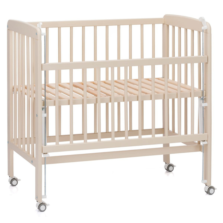 Fillikid 2in1 Beistellbett und Stubenbett Nino aus Buchenholz in Champagner/Beige - Bild 1