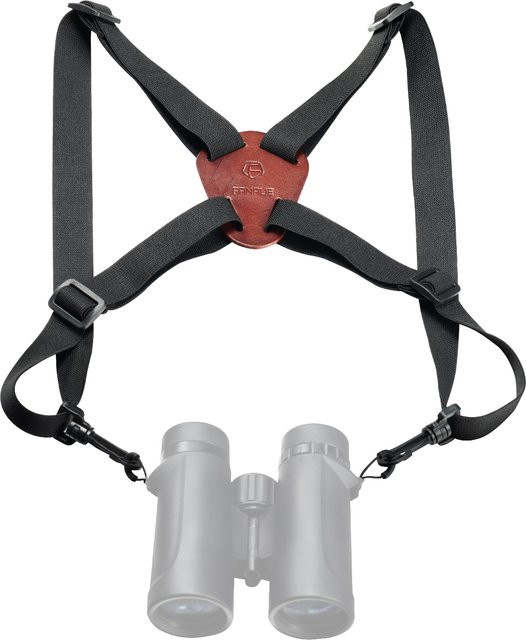 FANAUE Verstellbarer Doppelschnallenriemen aus elastischem Nylon in Schwarz für Ferngläser und Kameras - Bild 1