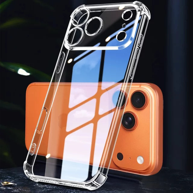EUCAGR Airbag Schutzhülle aus transparentem TPU für iPhone 11 bis iPhone 17 Pro Max und andere Modelle - Bild 1