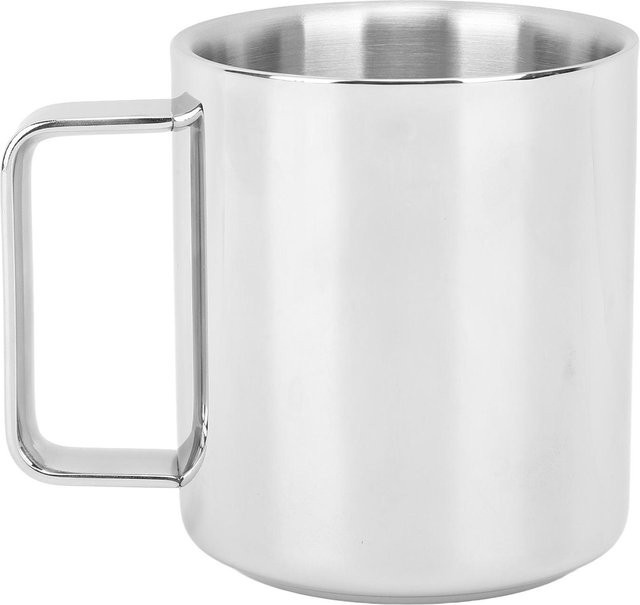 CosyHome Doppelwandiger Kaffeebecher aus 304 Edelstahl, isoliert und verbrühsicher, Farbe: Weiß - Bild 1