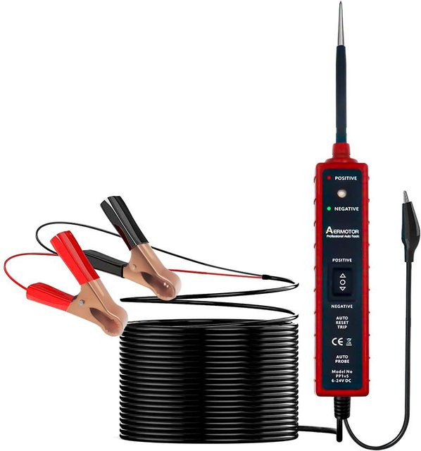 Aermotor Elektrischer Schaltungstester für Automobil-Elektrische Systeme mit Netzschalter in Rot - Bild 1