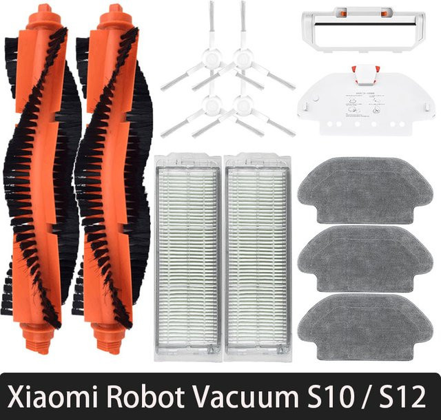 Roborock Ersatzteil-Set für Xiaomi Robot Vacuum S10 S12 T12 B106GL/Mop 2S XMSTJQR2S/3C mit Seitenbürste, Filter und Mop in Multicolour - Bild 1