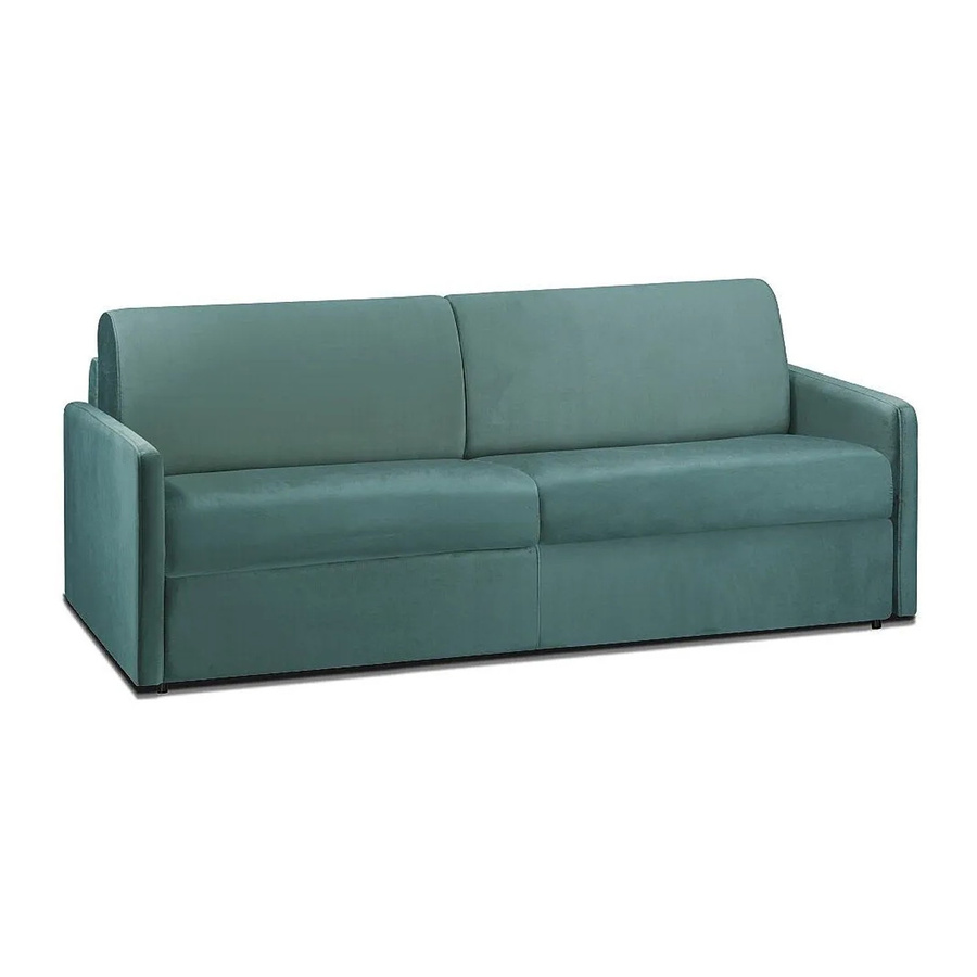 Vente-unique Schlafsofa Calife in Smaragdgrün mit Samtbezug, Breite: 190 cm - Bild 2