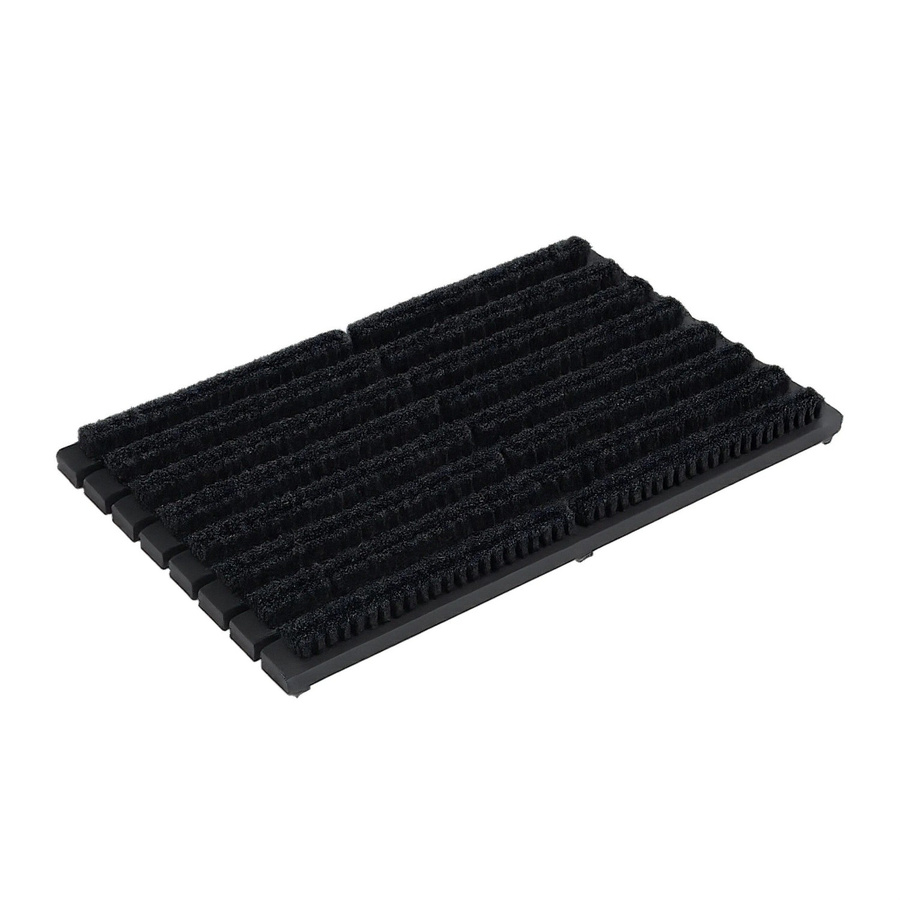 Relaxdays Schuhabstreifer aus Holz und Gummi in Schwarz, B/T/H: 59 x 36 x 4,5 cm - Bild 2