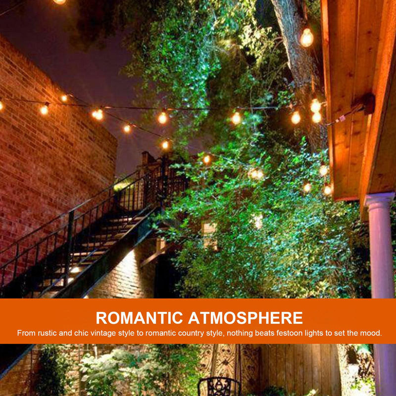 TOMTOP JMS Solar LED Lichterkette mit 10 warmweißen Leuchtmitteln, wetterfest und transparent für Garten, Terrasse und Hinterhof - Bild 6
