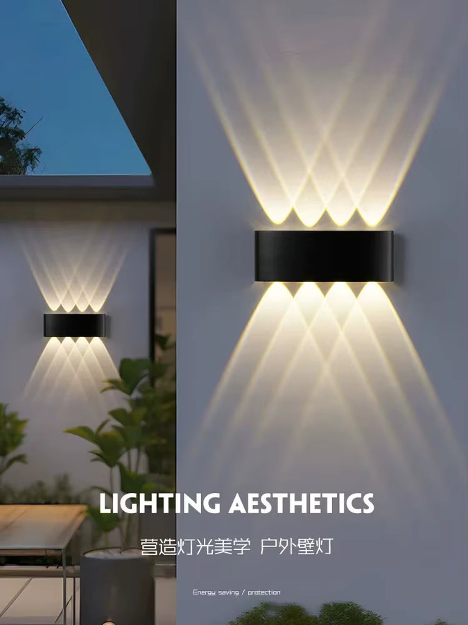 OSABO LED Aluminium-Wandleuchte IP65 Up-Down Außenbeleuchtung in Warmweiß für Garten, Treppen und Wohnbereiche - Bild 5