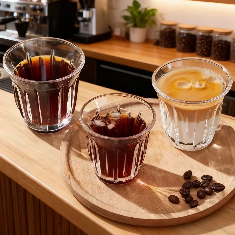 COOKER KinG Klares Glas-Kaffeebecher aus hitzebeständigem Glas, Tumbler für Cappuccino, Latte oder Cocktails, 90 ml - Bild 3