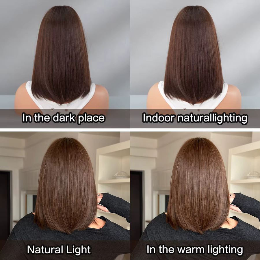 7JHH WIGS Perücke, Mokka-Braun, kurz, Damen - Bild 5