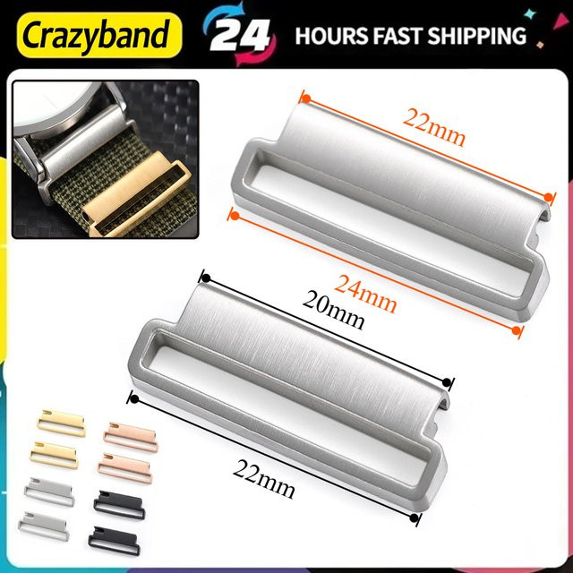crazyband Uhrenarmband-Zubehör Metalladapter, Edelstahl, Silber - Bild 1