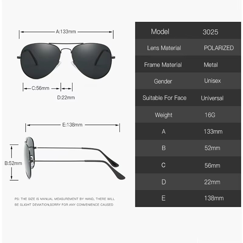 RUISIMO Sonnenbrille Aviator, Vollrand, Metall, Schwarz, Unisex, polarisiert - Bild 5