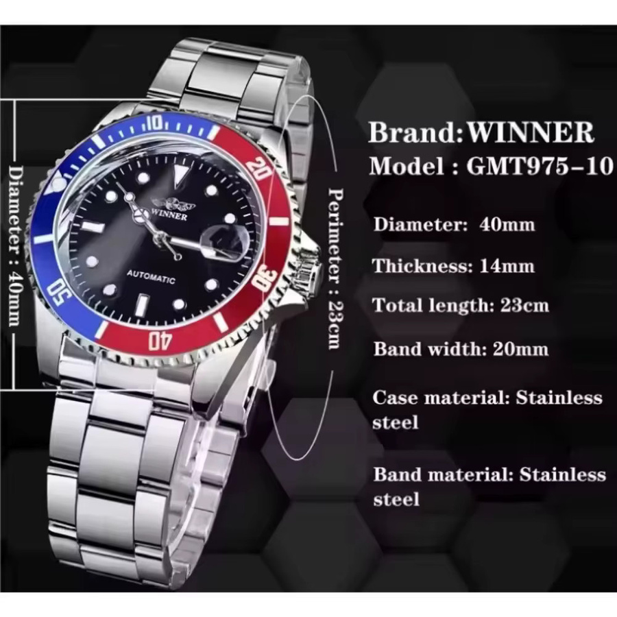 FORSINING Armbanduhr Automatik, Edelstahl, Schwarz, Herren - Bild 4