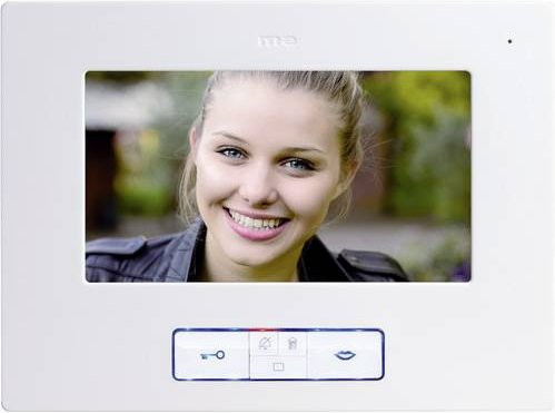 M-e modern-electronics Vistus Video-Türsprechanlage Kabelgebunden mit Inneneinheit in Weiß - Bild 1