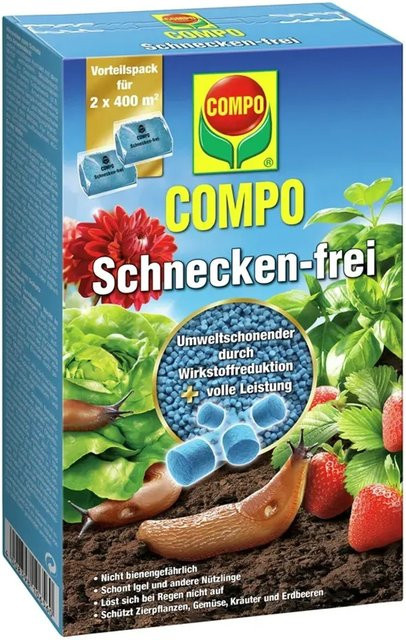 Compo Schnecken-frei Molluskizid Granulat gegen Nacktschnecken, 2 x 200 g - Bild 1