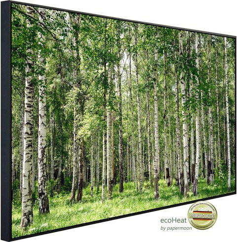 papermoon Infrarotheizung EcoHeat Birkenwald in Bunt mit Matt-Effekt, App-Steuerung und Überhitzungsschutz - Bild 1
