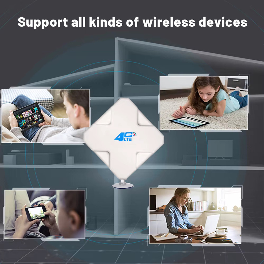 NOWEPOCH 4G LTE High Gain Panel Antenne 35 dBi mit SMA Stecker und 2 Meter RG174 Kabel in Weiß - Bild 3
