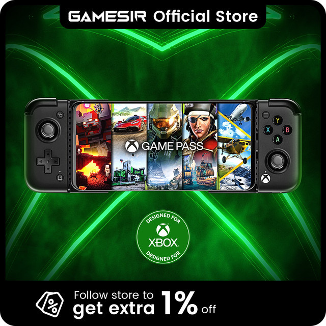 GameSir X2 Pro Mobile Gamepad Schwarz für Android, kompatibel mit Xbox Game Pass XCloud, Stadia, GeForce Now und Luna Cloud Gaming - Bild 1