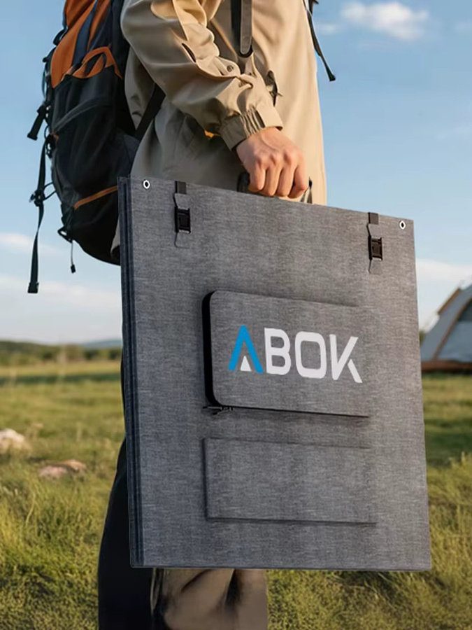 ABOK 400W Monokristallines Solarpanel mit MC4-Ausgang, flexibel und wasserdicht nach IP68, grau - Bild 1