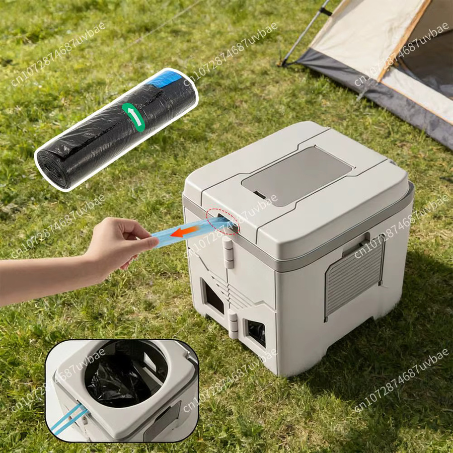 ATUOTIN Tragbare Notfall-Toilettenbeutel für Outdoor und Camping, geruchsdicht und biologisch abbaubar, Schwarz - Bild 5