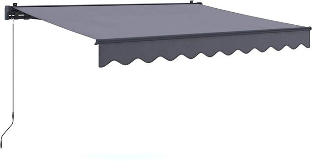 Gelenkarmmarkise Aventura aus Aluminium mit Polyestergewebe in Anthrazit, B x T: 300 x 200 cm - Bild 1