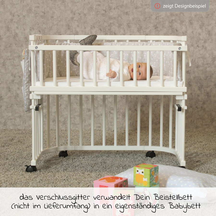Babybay Verschlussgitter für Boxspringbett XXL in Weiß lackiert - Bild 2
