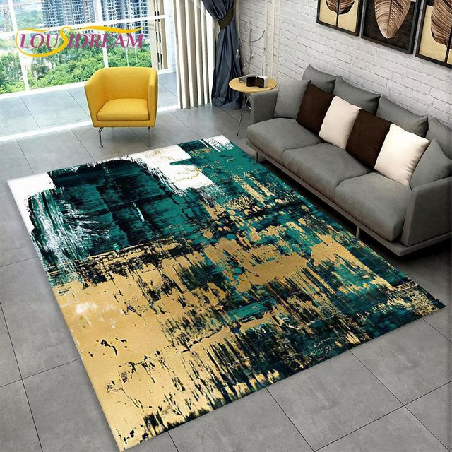 Karpetti 3D-Teppich mit modernem geometrischem Design, rutschfest und waschbar, Mehrfarbig, B/T: 120 x 80 cm - Bild 1